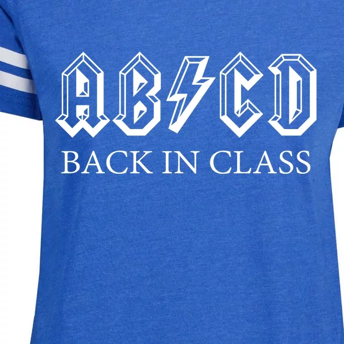 ABCD Back In Class Back To School Funny Teacher Enza Ladies Jersey Football T-Shirt