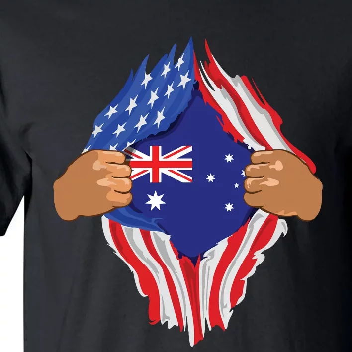 Australian Blood Inside Me Australia Flag Gift Tall T-Shirt