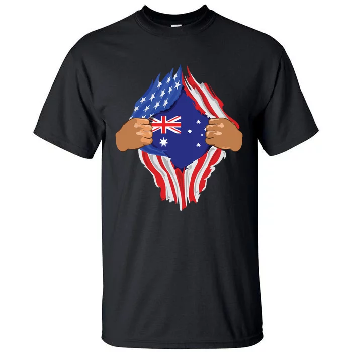 Australian Blood Inside Me Australia Flag Gift Tall T-Shirt