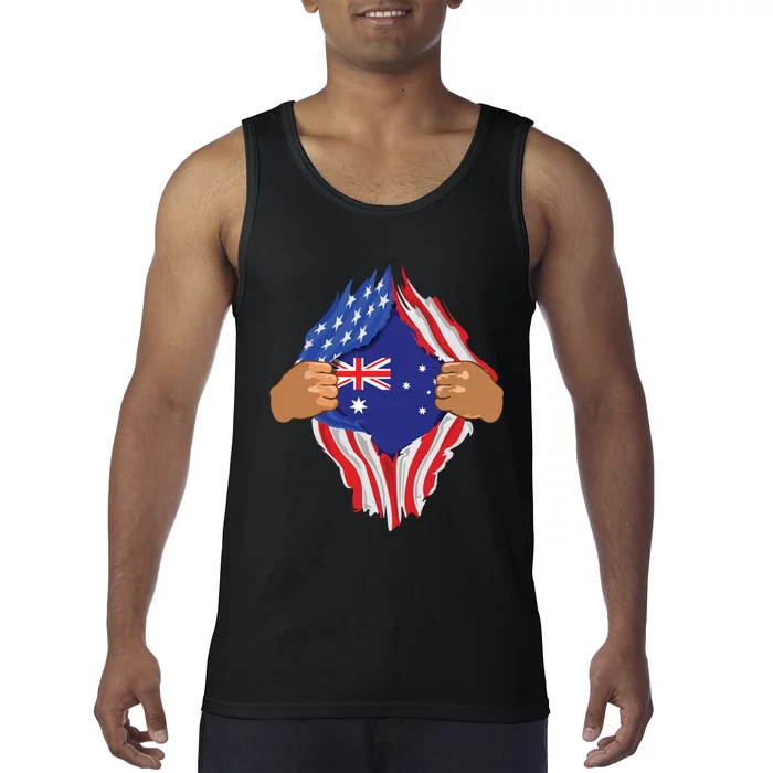 Australian Blood Inside Me Australia Flag Gift Tank Top