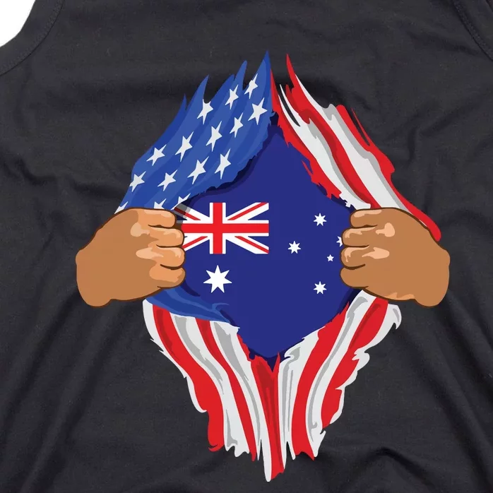 Australian Blood Inside Me Australia Flag Gift Tank Top