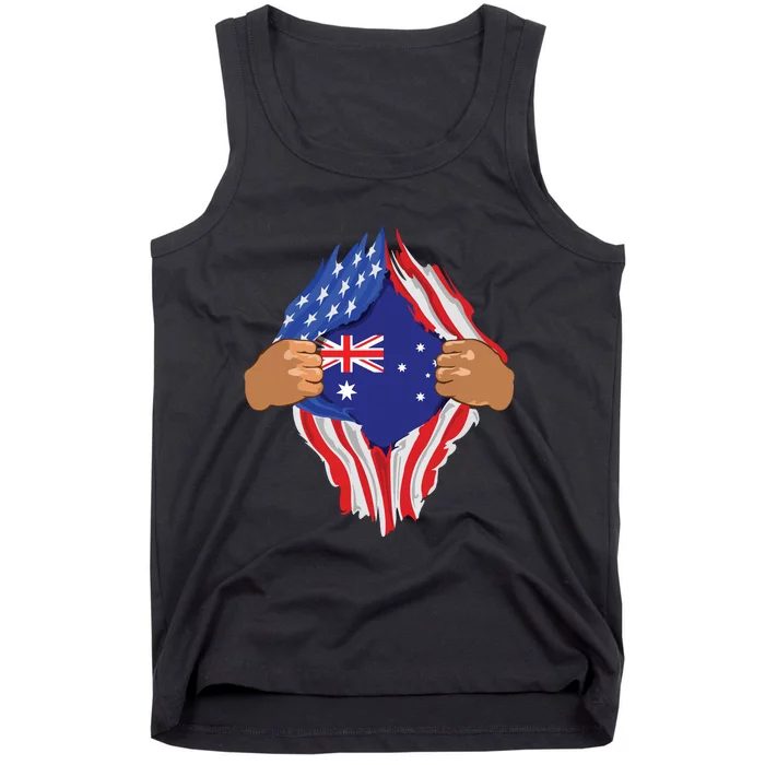 Australian Blood Inside Me Australia Flag Gift Tank Top