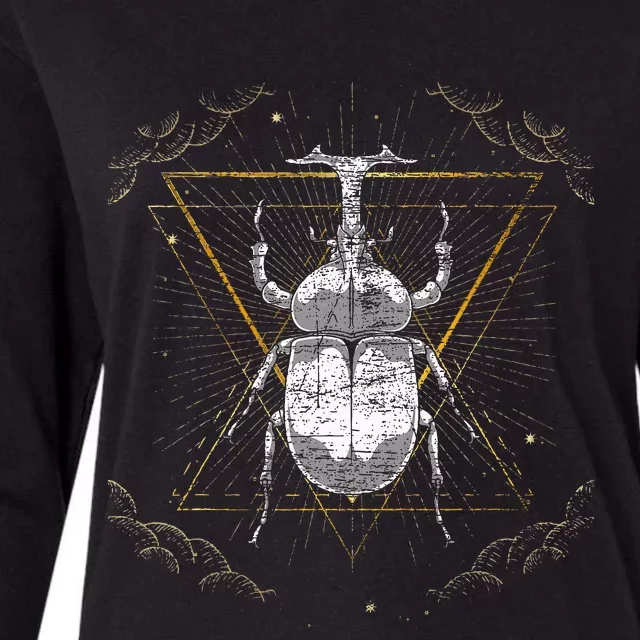 Animal Beetle Insect Occult Bug Womens Cotton Relaxed Long Sleeve T-Shirt