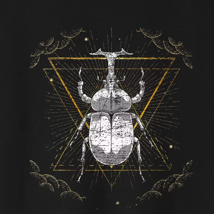 Animal Beetle Insect Occult Bug Women's Crop Top Tee