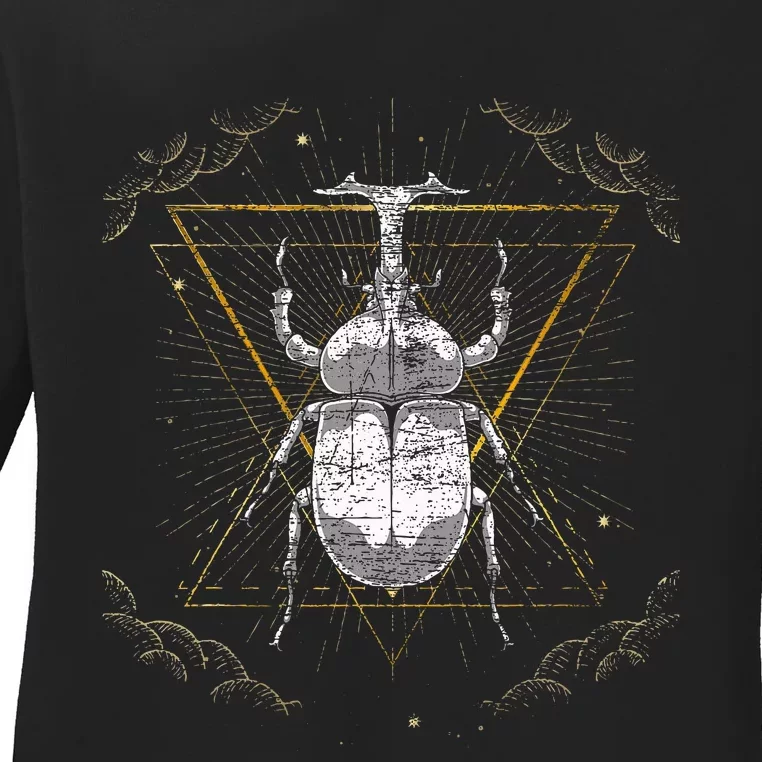 Animal Beetle Insect Occult Bug Ladies Long Sleeve Shirt