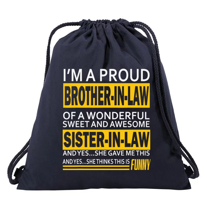 A Brother In Law Awesome Sister In Law Drawstring Bag