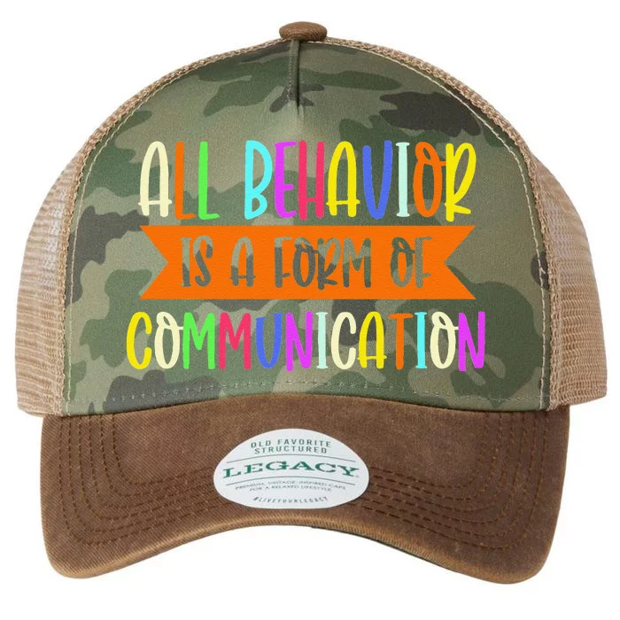 All Behavior Is A Form Of Communication Speducator Legacy Tie Dye Trucker Hat