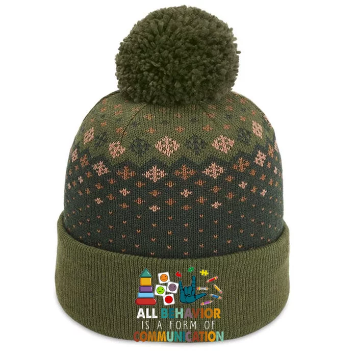 All Behavior Is A Form Of Communication Autism Sped Teacher The Baniff Cuffed Pom Beanie