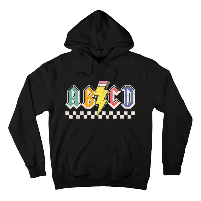 Abcd Back In Class First Day Back To School Teacher Hoodie