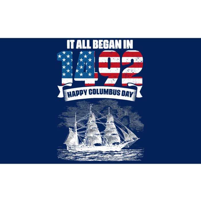 All Began In 1492 American Italian Christopher Columbus Day Bumper Sticker