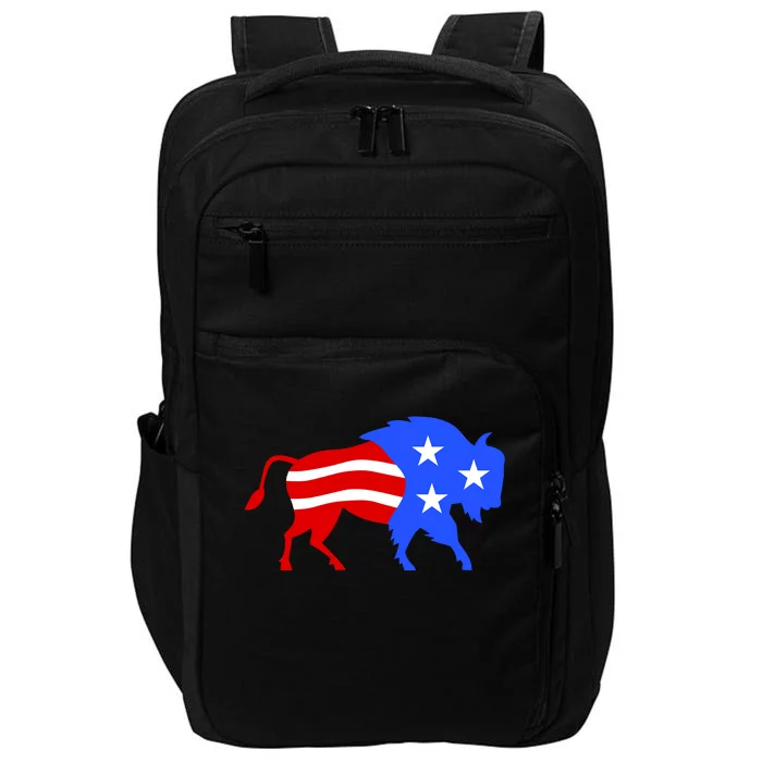 American Bison Illustration Impact Tech Backpack