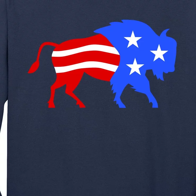 American Bison Illustration Tall Long Sleeve T-Shirt