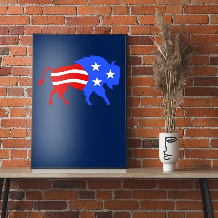 American Bison Illustration Poster