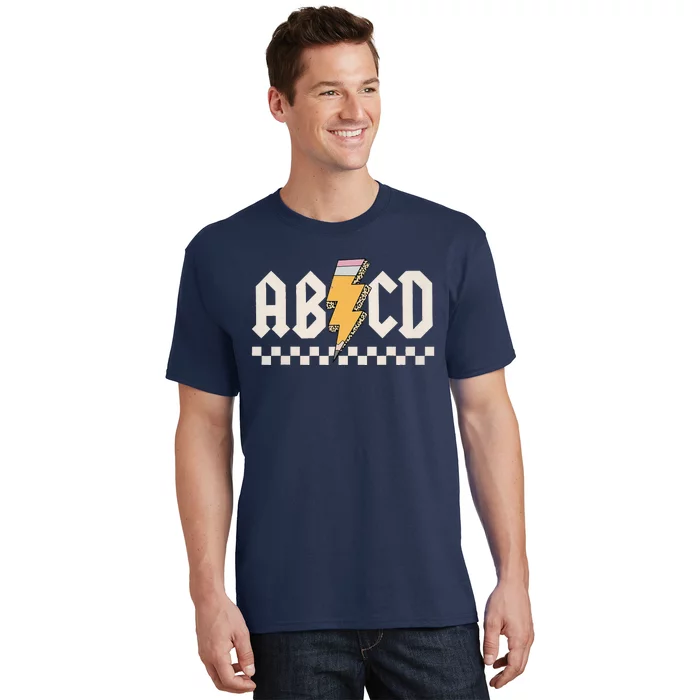 Abcd Back In Class First Day Back To School Teacher Student T-Shirt