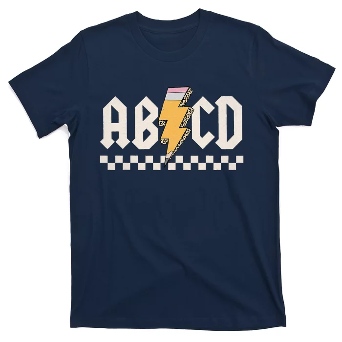 Abcd Back In Class First Day Back To School Teacher Student T-Shirt