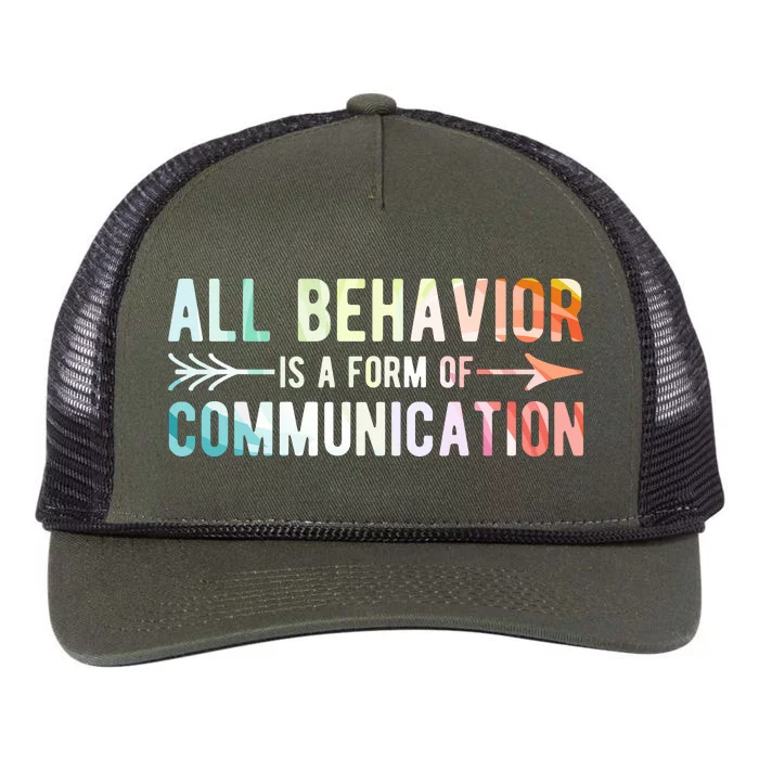 All Behavior Is A Form Of Communication Retro Rope Trucker Hat Cap