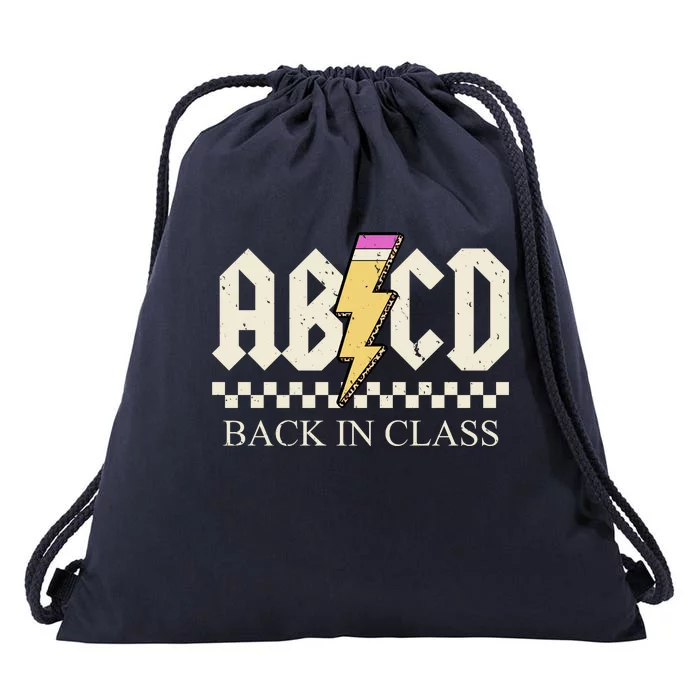 ABCD Back In Class Rock Vintage School Drawstring Bag