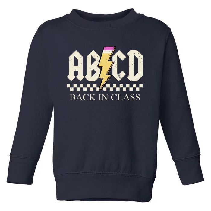 ABCD Back In Class Rock Vintage School Toddler Sweatshirt