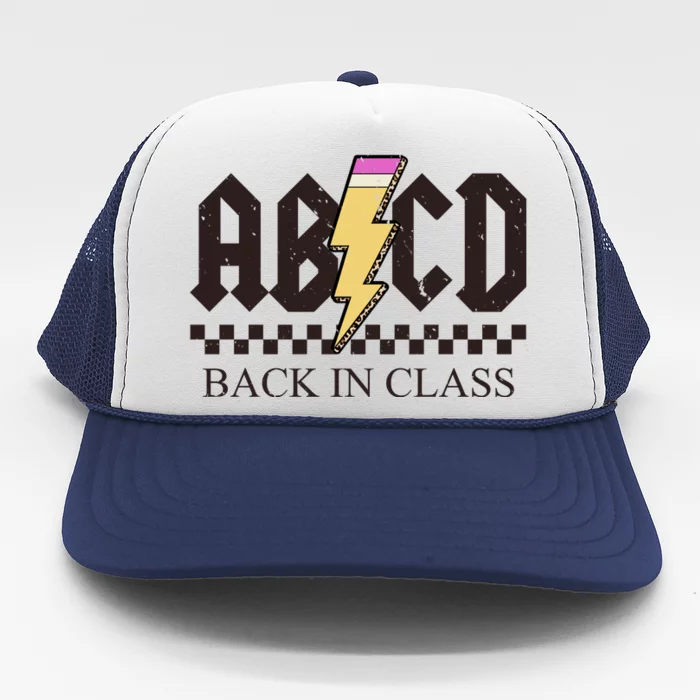 ABCD Back In Class Rock Vintage School Trucker Hat