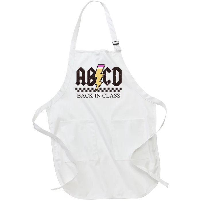 ABCD Back In Class Rock Vintage School Full-Length Apron With Pocket