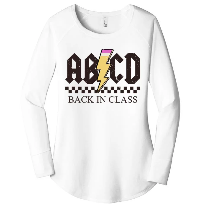 ABCD Back In Class Rock Vintage School Women's Perfect Tri Tunic Long Sleeve Shirt