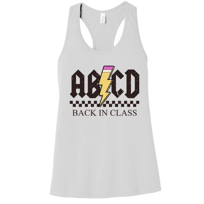 ABCD Back In Class Rock Vintage School Women's Racerback Tank