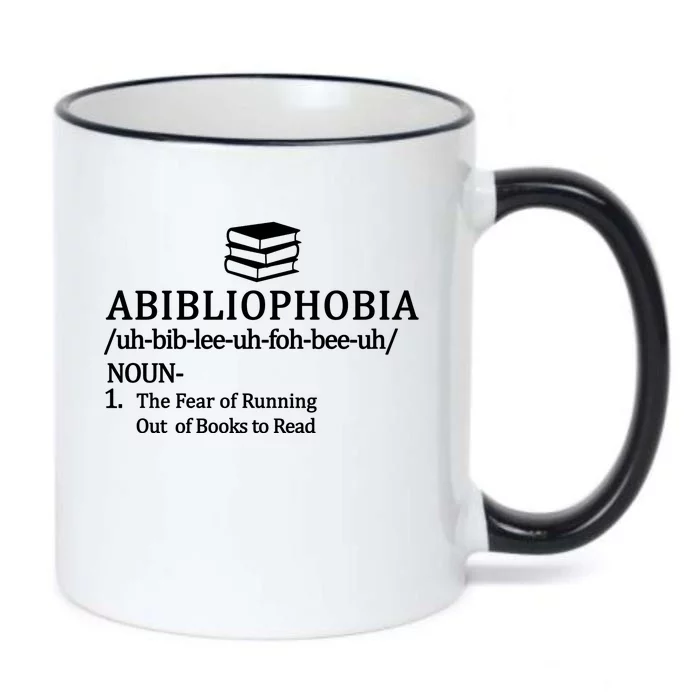 Abibliophobia The Fear Pf Running Out Books To Read Black Color Changing Mug