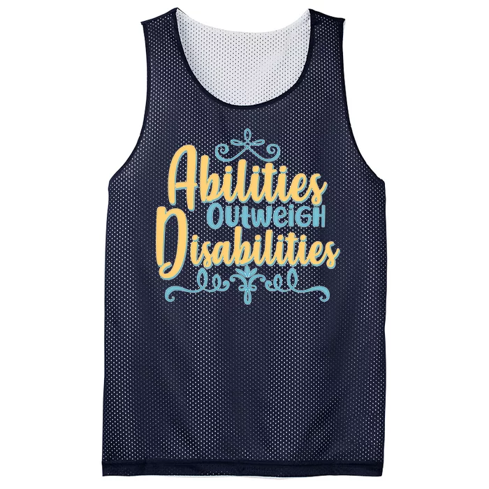 Abilities Outweigh Disabilities Mesh Reversible Basketball Jersey Tank