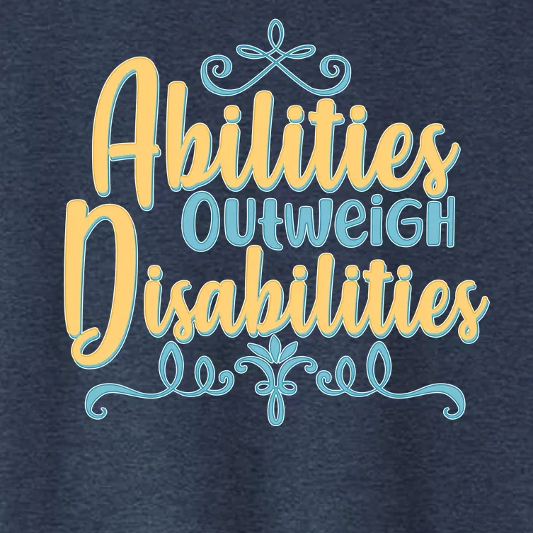 Abilities Outweigh Disabilities Women's Crop Top Tee