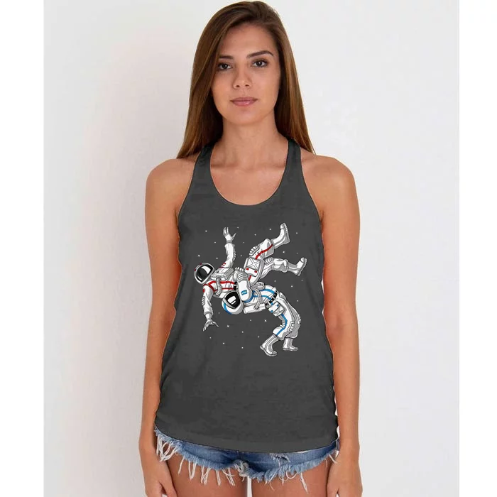 Astronaut Brazilian Jiu-Jitsu Judo Martial Arts Grappling Women's Knotted Racerback Tank