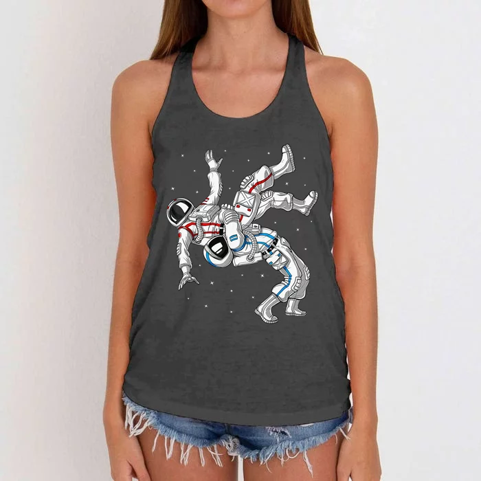 Astronaut Brazilian Jiu-Jitsu Judo Martial Arts Grappling Women's Knotted Racerback Tank