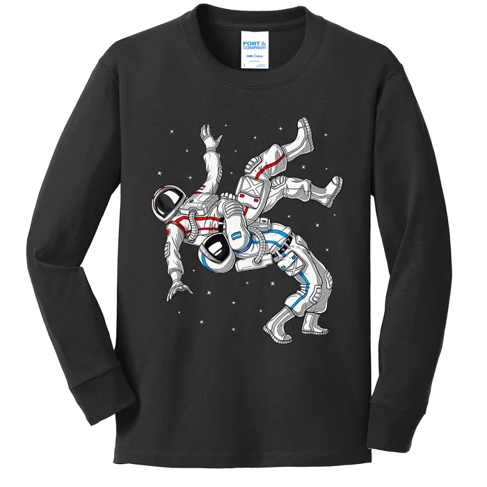 Astronaut Brazilian Jiu-Jitsu Judo Martial Arts Grappling Kids Long Sleeve Shirt