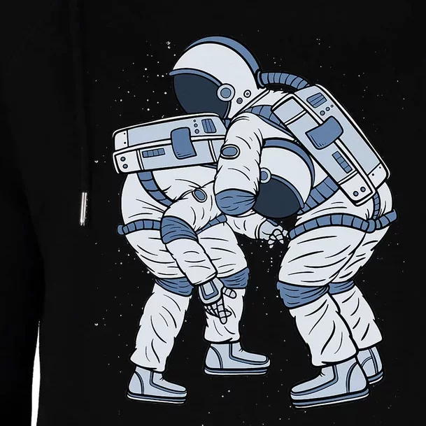 Astronaut Brazilian Jiu-Jitsu Judo Martial Arts Grappling Womens Funnel Neck Pullover Hood