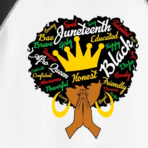 Afro Black Juneteenth Celebrate Black History Month Gift Toddler Fine Jersey T-Shirt