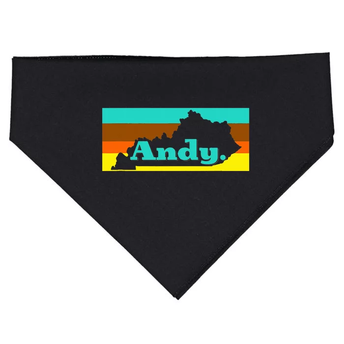 Andy Beshear Kentucky State Governor Silhouette Vintage USA-Made Doggie Bandana