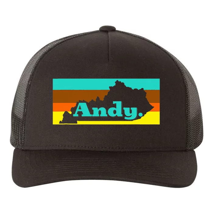 Andy Beshear Kentucky State Governor Silhouette Vintage Yupoong Adult 5-Panel Trucker Hat