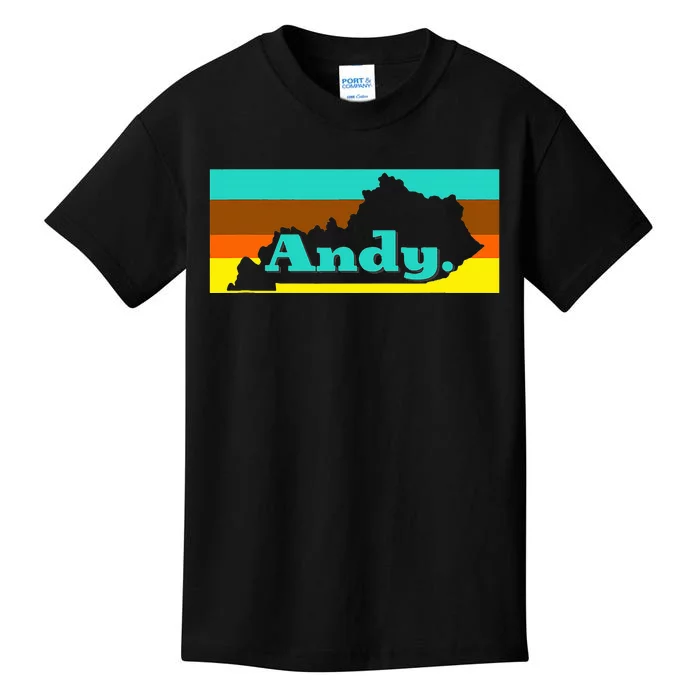 Andy Beshear Kentucky State Governor Silhouette Vintage Kids T-Shirt