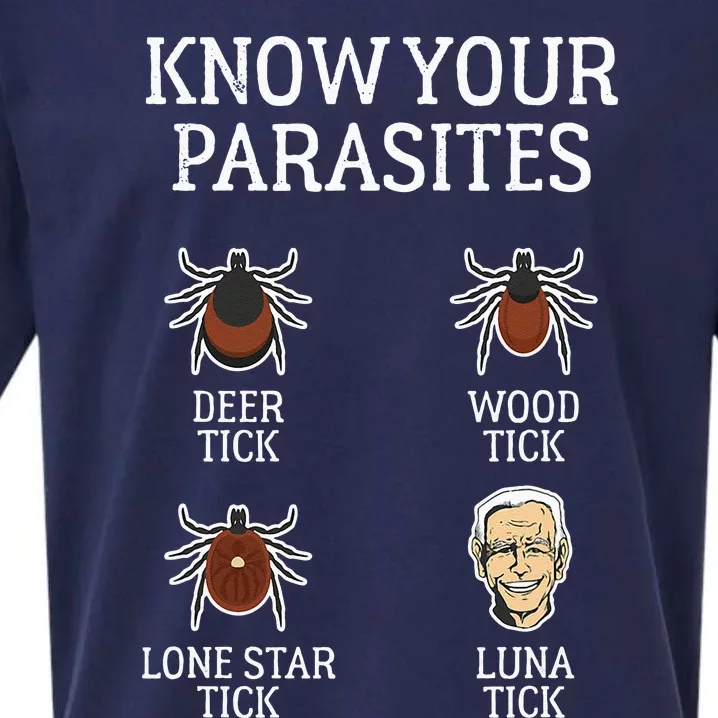 Anti Biden Know Your Parasites Lunatic Impeach Joe Biden Sueded Cloud Jersey T-Shirt