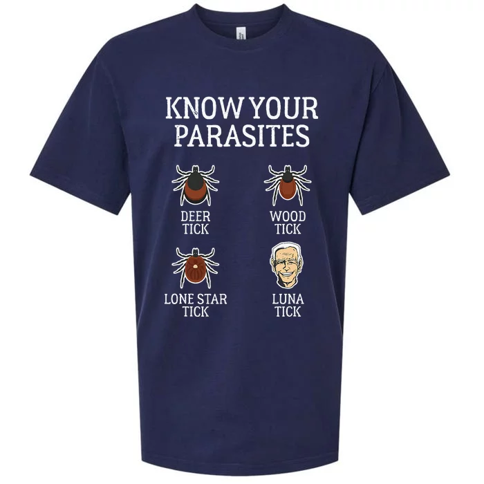 Anti Biden Know Your Parasites Lunatic Impeach Joe Biden Sueded Cloud Jersey T-Shirt