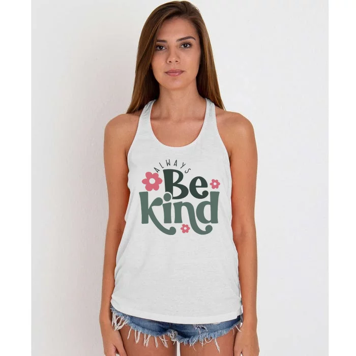 Always Be Kind Kindness Inspirational Women's Knotted Racerback Tank