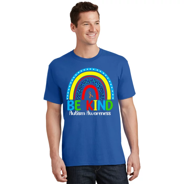 Autism Be Kind Rainbow Kindness Autism Awareness Month Gift T-Shirt