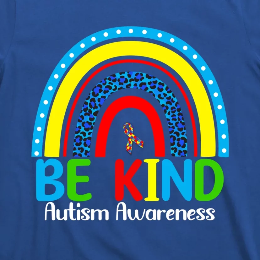 Autism Be Kind Rainbow Kindness Autism Awareness Month Gift T-Shirt