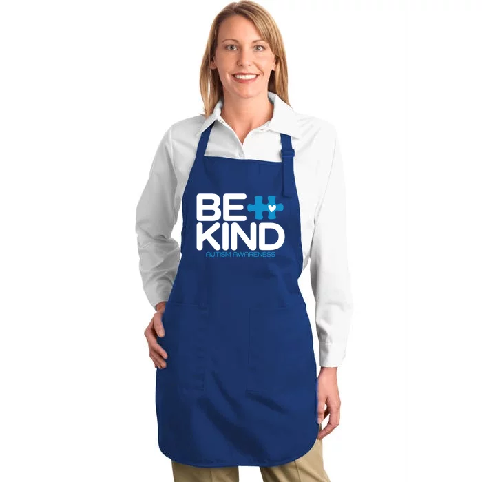 Autism Be Kind Gift Be Kind Autism Awareness Gift Full-Length Apron With Pocket