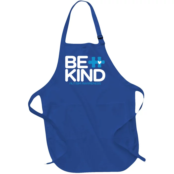 Autism Be Kind Gift Be Kind Autism Awareness Gift Full-Length Apron With Pocket