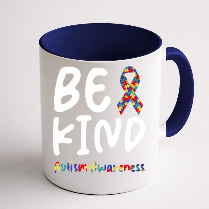 Autism Be Kind Be Kind Autism Awareness Gift Front & Back Coffee Mug