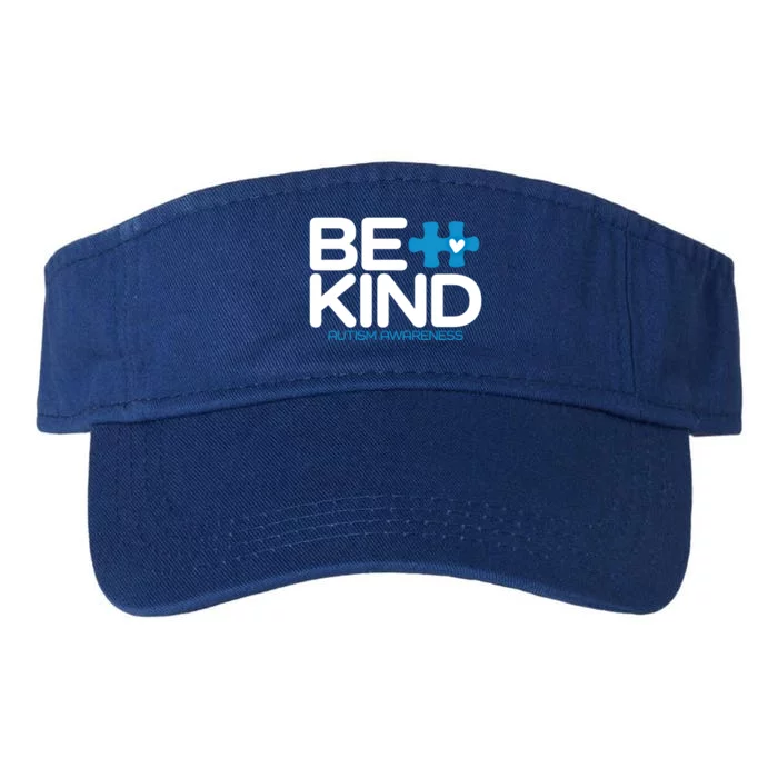 Autism Be Kind Gift Be Kind Autism Awareness Great Gift Valucap Bio-Washed Visor