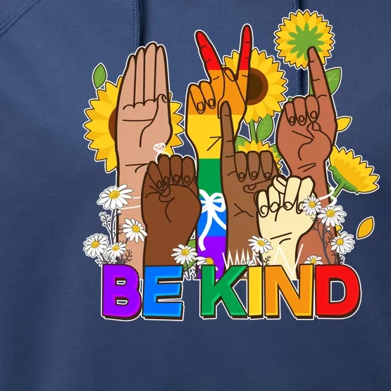 ASL Be Kind Sign Language Performance Fleece Hoodie