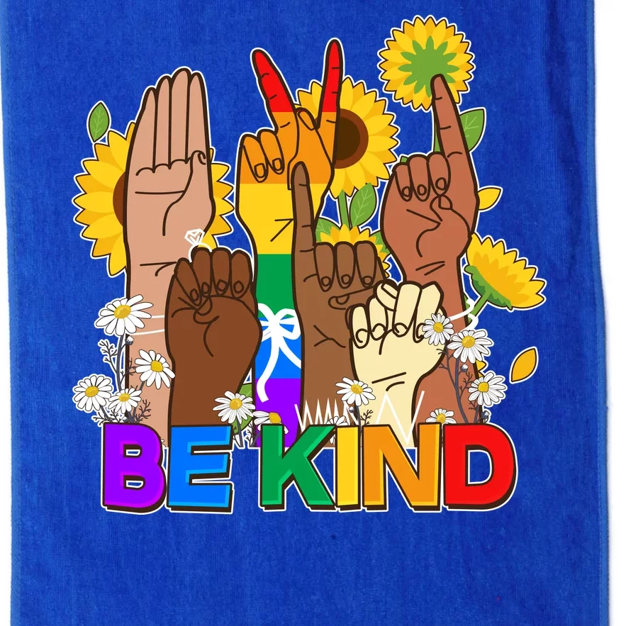 ASL Be Kind Sign Language Platinum Collection Golf Towel