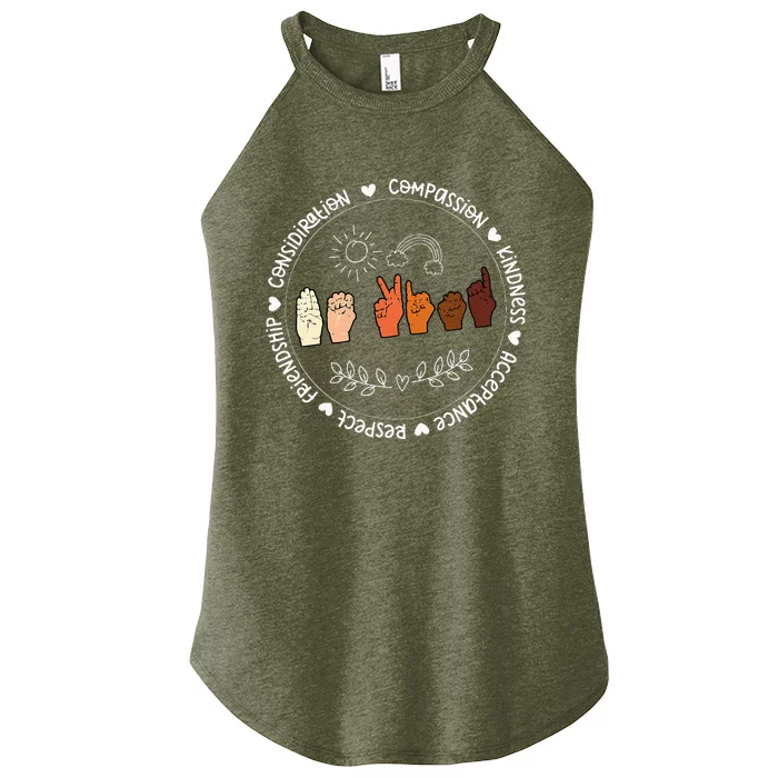 ASL be Kind Squad AntiBullying Unity Day Kindness Women’s Perfect Tri Rocker Tank