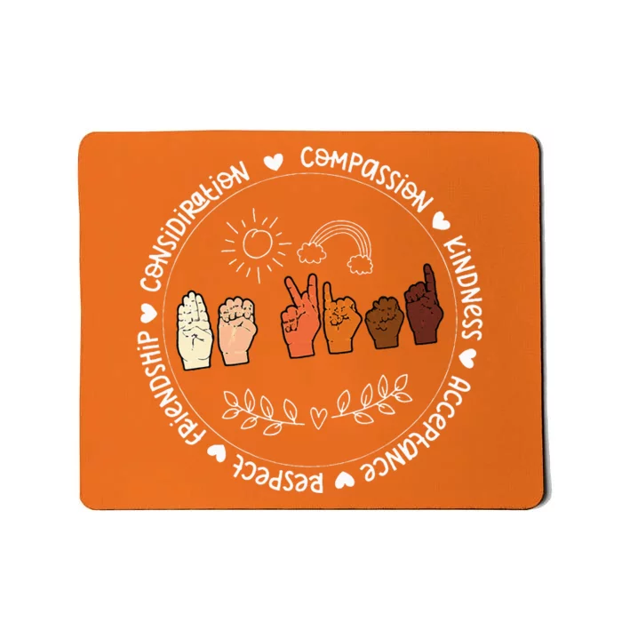 ASL be Kind Squad AntiBullying Unity Day Kindness Mousepad